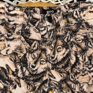 ❤️ wolf print BDG jeans